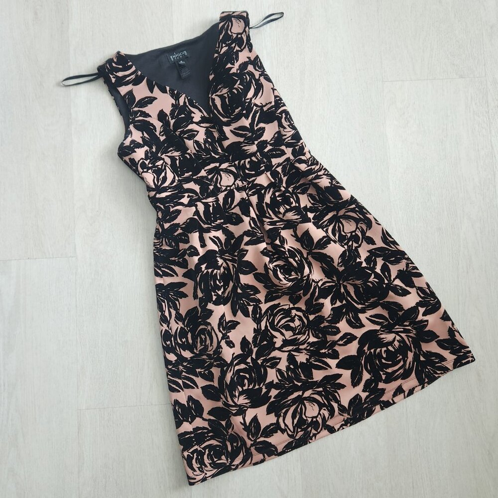Pink Dress Salmon Black Elegant Cocktail
